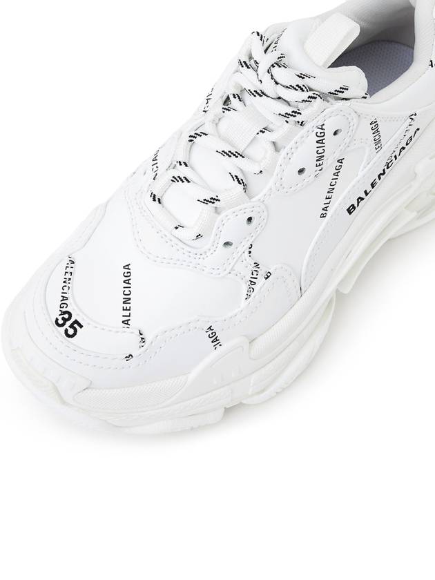 Triple S All-Over Logo Low Top Sneakers White - BALENCIAGA - BALAAN 8