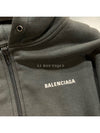 Women s slim fit bag logo hooded zip up dark gray - BALENCIAGA - BALAAN 4