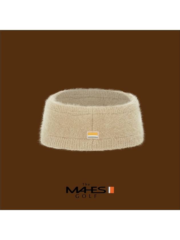 Logo sun cap visor beige orange label angora high top sun cap EC00723 - MAHES - BALAAN 3