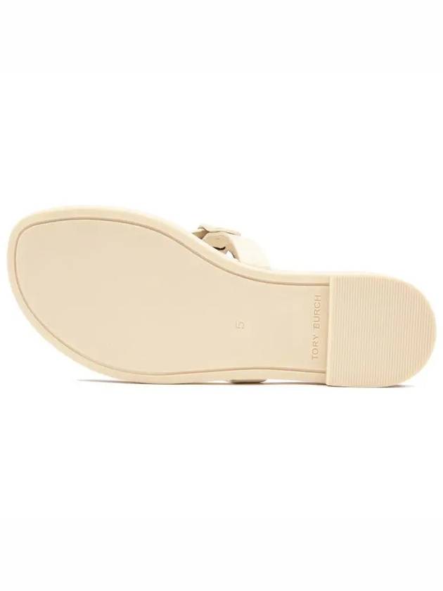 Women's Metal Miller Soft Flip Flops New Cream - TORY BURCH - BALAAN 7