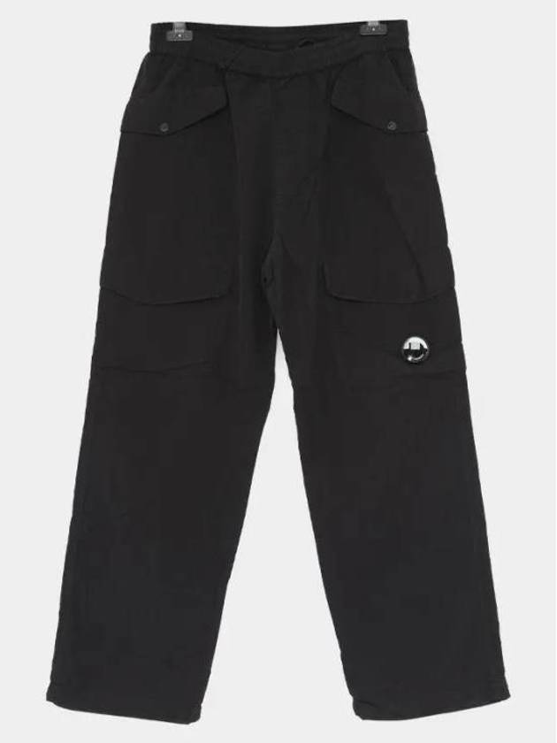 Flatt Nylon Loose Utility Straight Pants Black - CP COMPANY - BALAAN 3