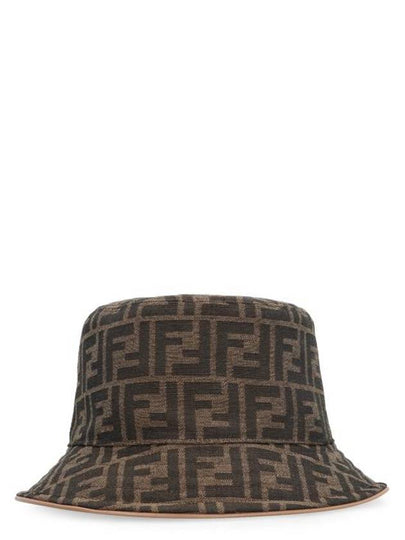 FF Logo Embroidery Cotton Bucket Hat Brown - FENDI - BALAAN 2