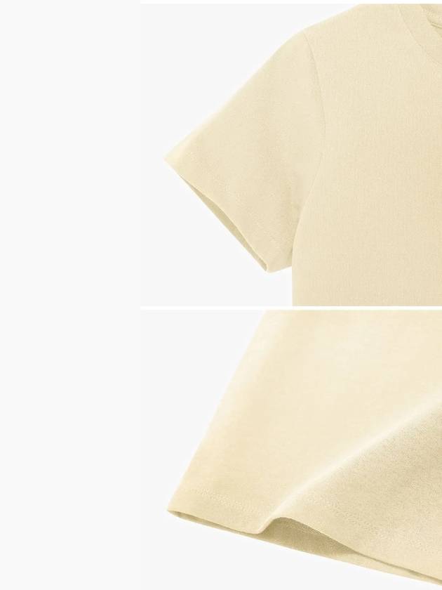 Denise Embroidered Logo Short Sleeve T-shirt Ivory - A.P.C. - BALAAN 4