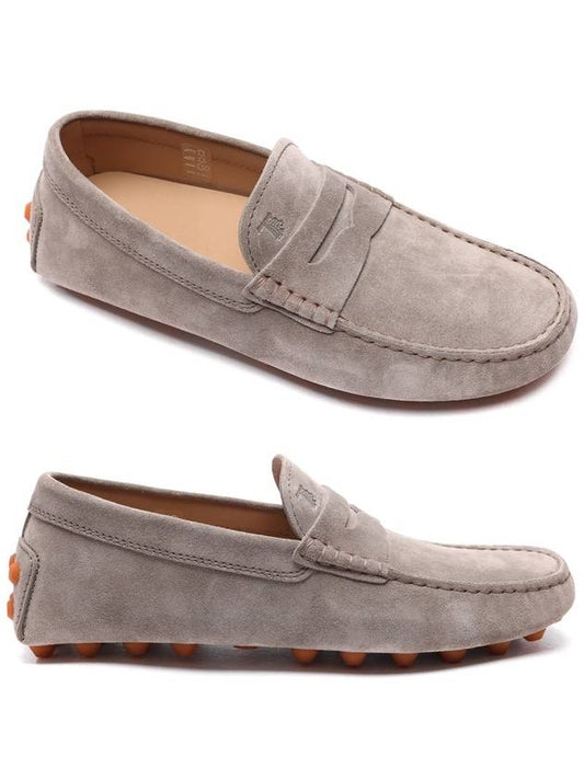 Suede Gommino Bubble Driving Shoes Beige - TOD'S - BALAAN 2
