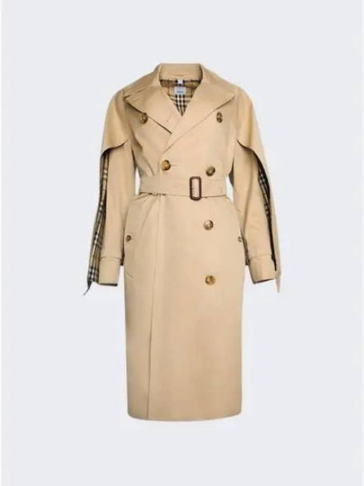 Cotton Gabardine Trench Coat Honey - BURBERRY - BALAAN 2