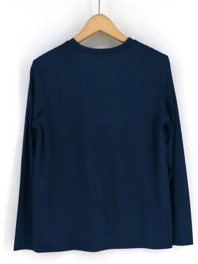 SPGRGOSN Unisex Basic Plain Functional Round Long Sleeve Tee Blue - SUPENER - BALAAN 3