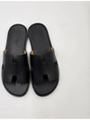 Hermes Chypre H Logo Calfskin Sandals Black - HERMES - BALAAN 4