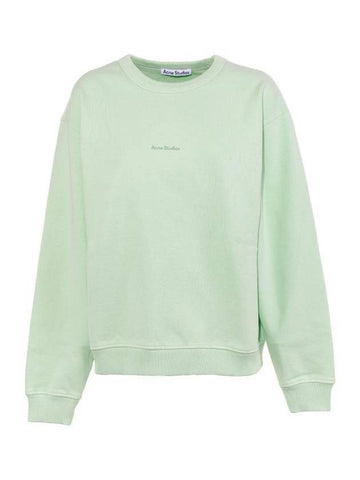 Mini Logo Crew Neck Sweatshirt Pastel Green - ACNE STUDIOS - BALAAN 1