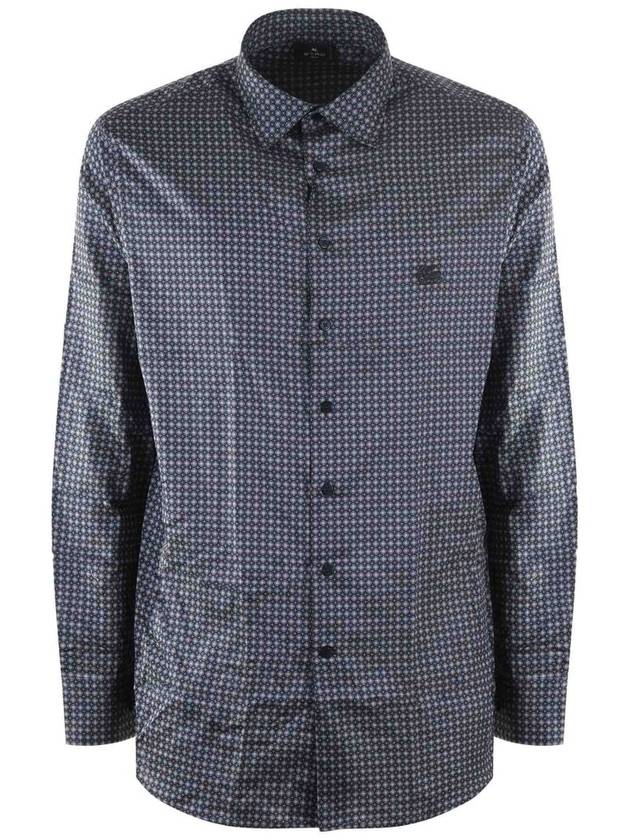 long sleeve shirt 1K5265754 200 GRIGIO SCURO BLU SCURO - ETRO - BALAAN 2