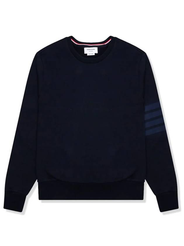 4 Bar Tonal Crew Neck Sweatshirt Navy - THOM BROWNE - BALAAN 2