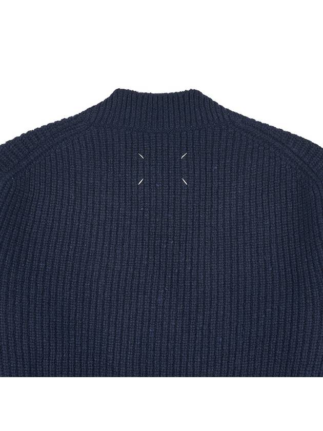 Donegal Classic Cashmere Wool Knit Top Navy - MAISON MARGIELA - BALAAN 7