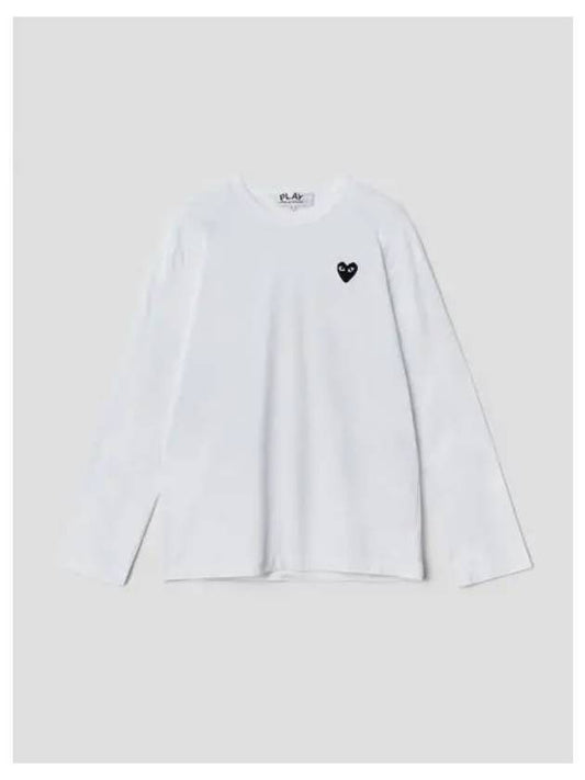 Unisex Black Heart Waffen Long Sleeve T Shirt White Domestic Product GM0024042381192 - COMME DES GARCONS PLAY - BALAAN 1