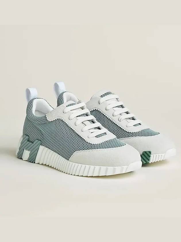 Bouncing Mesh Low Top Sneakers Vert Deau Blanc - HERMES - BALAAN 2