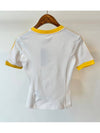 Tight Logo Short Sleeve T-Shirt Yellow White - ADIDAS - BALAAN 8