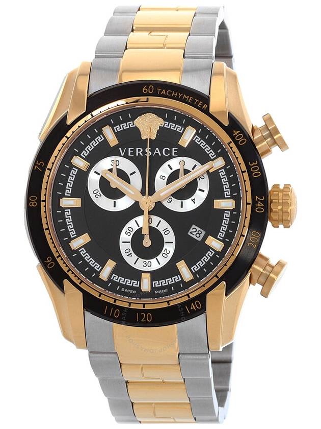 Versace V-Ray Chronograph Quartz Black Dial Men's Watch VE2I00421 - VERSACE - BALAAN 1