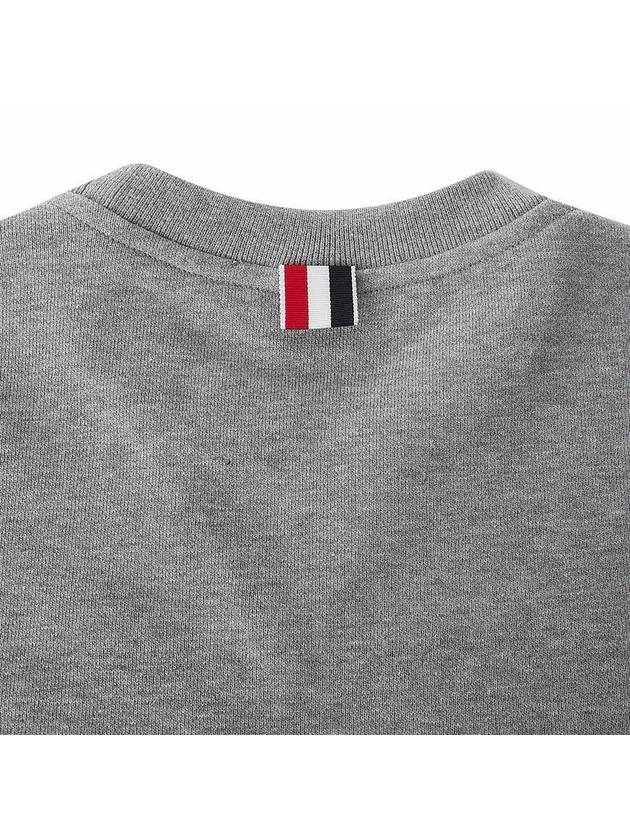 Engineered 4 Bar Stripe Loopback Jersey Knit Crewneck Sweatshirt Light Grey - THOM BROWNE - BALAAN 9