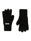 Mini Logo Wool Gloves Black - MSGM - BALAAN 1