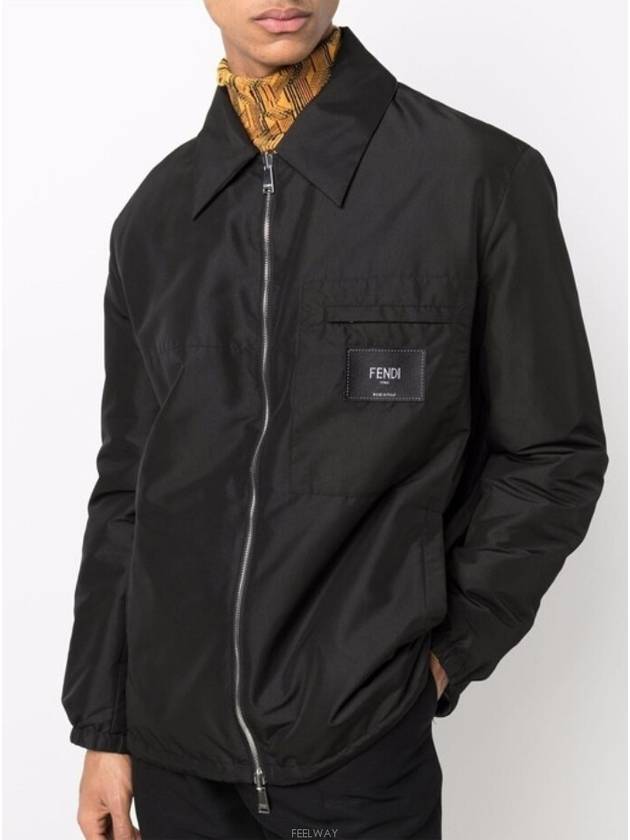 Nylon Reversible Zip-Up Jacket Black - FENDI - BALAAN 2