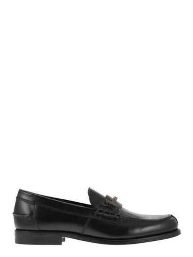 Double T Leather Loafers Black - TOD'S - BALAAN 1