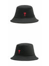 De Coeur Bucket Hat Black - AMI - BALAAN 5