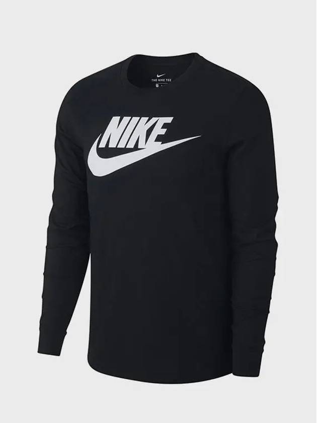 Sportswear Icon Futura Long Sleeve T-Shirt Black - NIKE - BALAAN 4