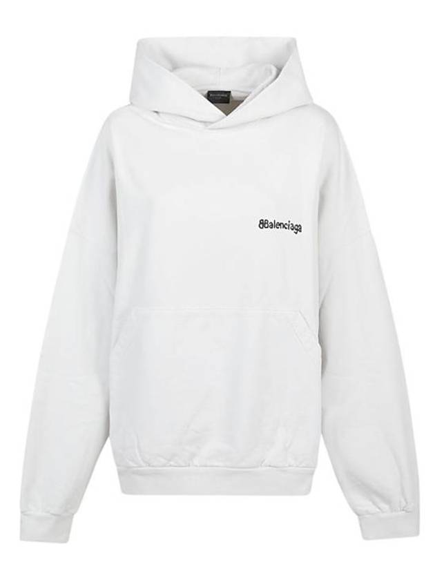 Logo Large Fit Hoodie White - BALENCIAGA - BALAAN 2