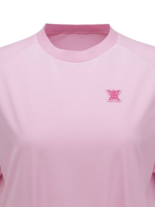 Official WOMEN WOOVEN BLOCK MOCK NECK T SHIRT LP - ANEWGOLF - BALAAN 5