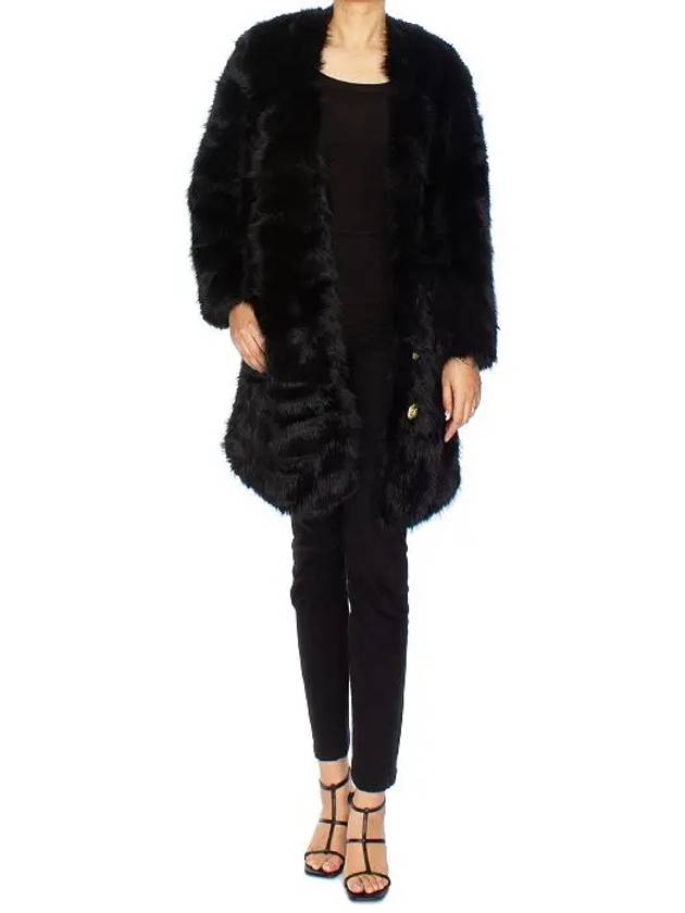 Milas Mid Length Faux Fur Coat Black - ZADIG & VOLTAIRE - BALAAN 10