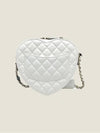 CC logo gold lambskin chain heart cross bag white - CHANEL - BALAAN 5