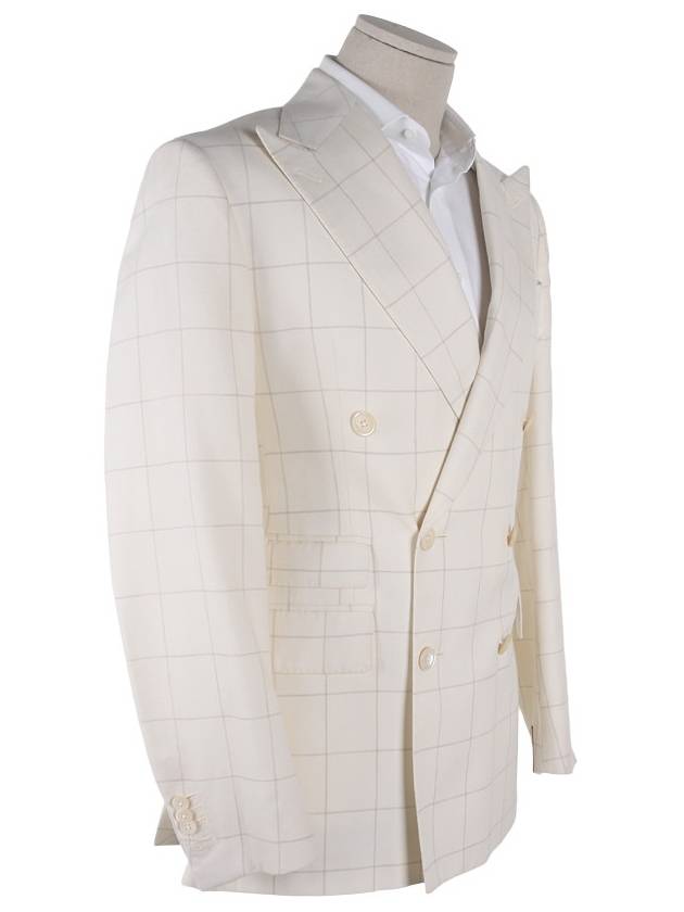 Wool Cashmere Check Blazer - CORNELIANI - BALAAN 3