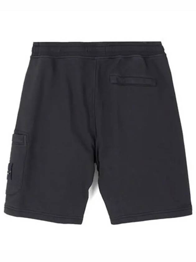 Fleece Bermuda Shorts Black - STONE ISLAND - BALAAN 3