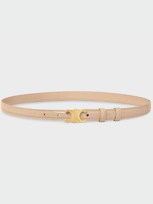 Triomphe Small Leather Belt Beige - CELINE - BALAAN 2