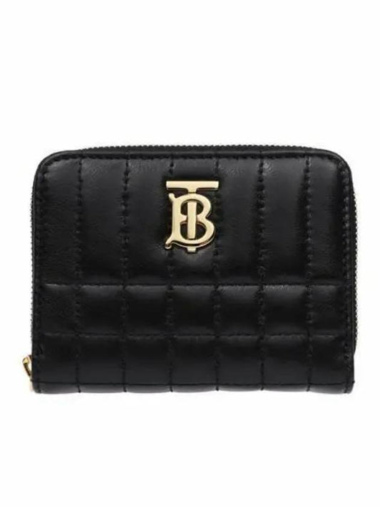 Lola Zipper Quilted Leather Half Wallet Black - BURBERRY - BALAAN 2