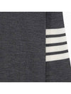 4-Bar Merino Jumper Wool Knit Top Grey - THOM BROWNE - BALAAN.