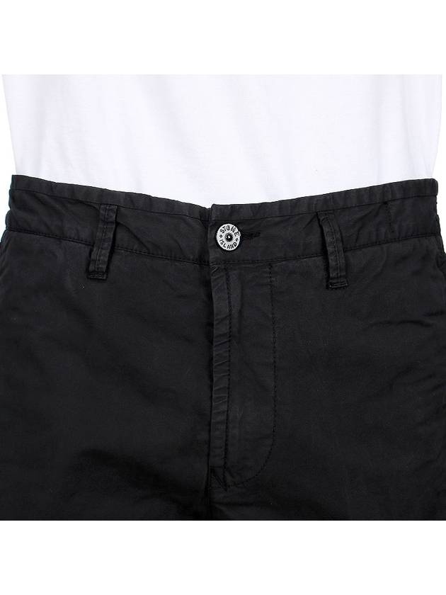 Supima Cotton Twill Stretch TC Straight Pants Black - STONE ISLAND - BALAAN 7