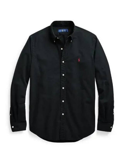 Men's Cotton Classic Fit Oxford Long Sleeve Shirt Black - POLO RALPH LAUREN - BALAAN 2