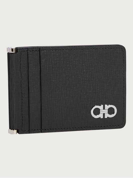 Gancini Credit Card Wallet Black - SALVATORE FERRAGAMO - BALAAN 2