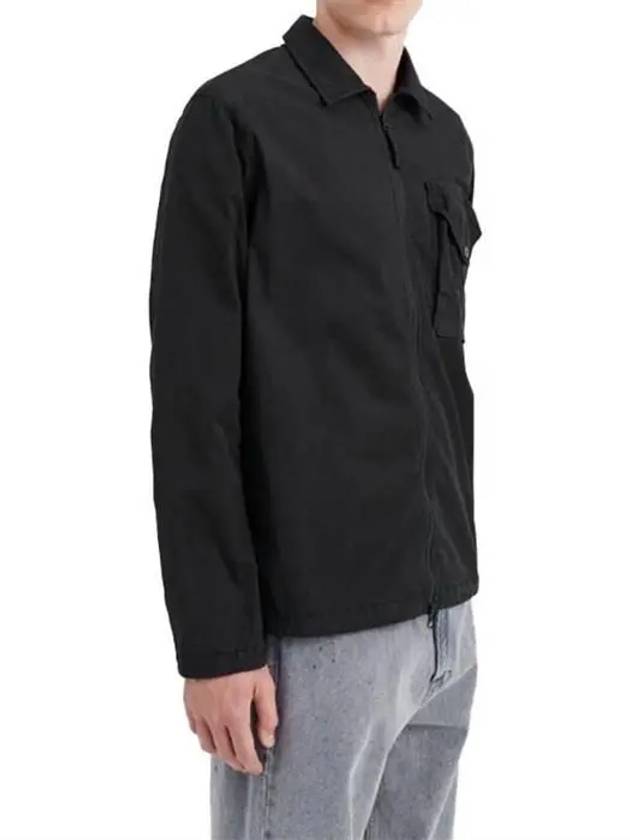 Supima Cotton Twill Stretch-TC Jacket Black - STONE ISLAND - BALAAN 4