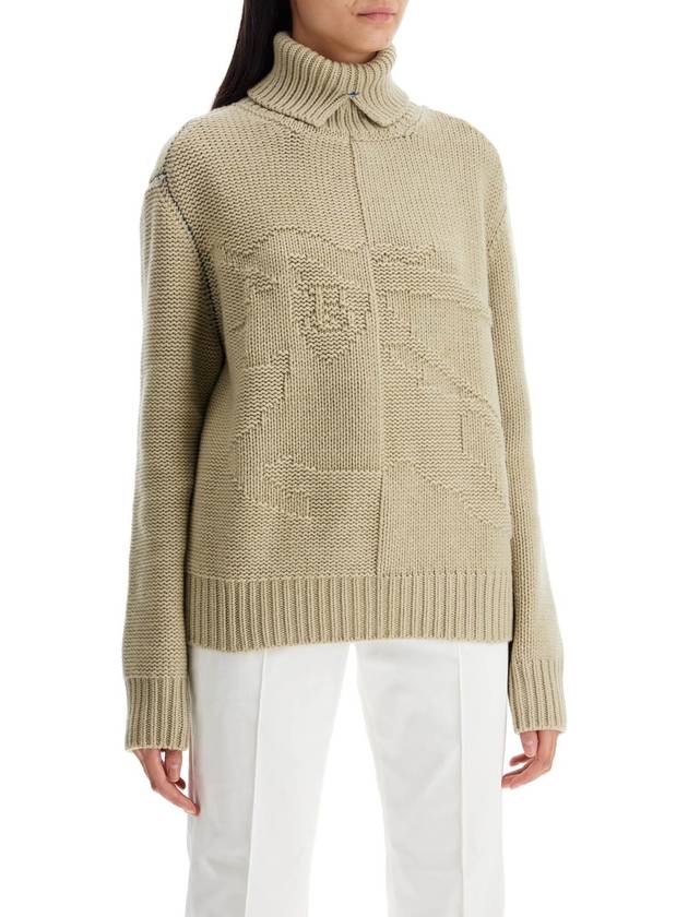 EKD Roll Neck Cashmere Knit Top Hunter - BURBERRY - BALAAN 3