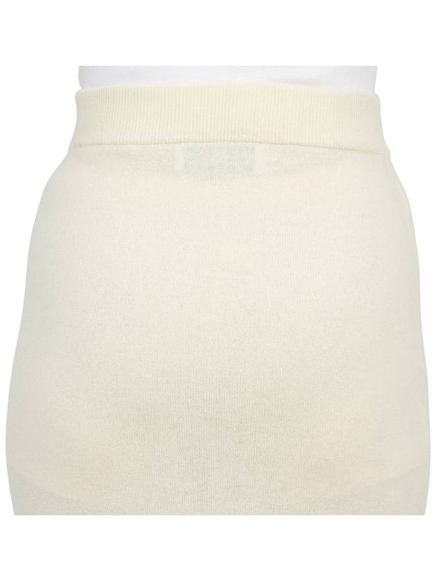 Women's Embroidered Logo Wool Pencil Skirt Ivory - VIVIENNE WESTWOOD - BALAAN 8