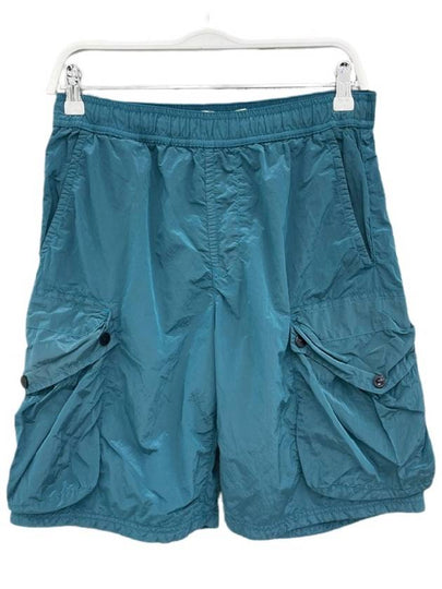 Logo Patch Nylon Swim Shorts Blue - STONE ISLAND - BALAAN 2