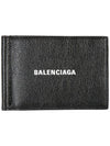 Grained Calfskin Bill Clip Bi-Fold Wallet Black - BALENCIAGA - BALAAN 1