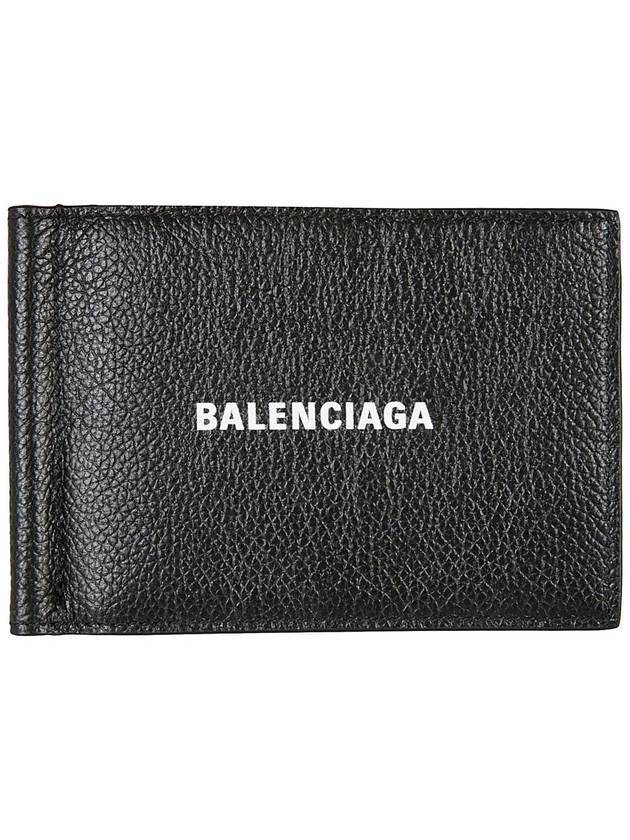 Grained Calfskin Bill Clip Bi-Fold Wallet Black - BALENCIAGA - BALAAN 1