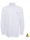 Embroidered Pony Logo Striped Long Sleeve Shirt Blue White - POLO RALPH LAUREN - BALAAN 2