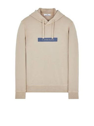 Micro Graphics Four Print Cotton Fleece Hoodie Beige - STONE ISLAND - BALAAN 1