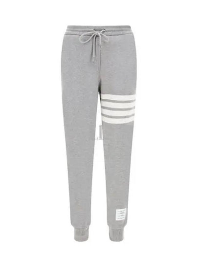 Women's Engineer 4 Bar Cotton Loopback Knit Track Pants Grey - THOM BROWNE - BALAAN 2