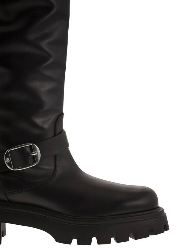 EMERSON MOTO - Leather boot - STUART WEITZMAN - BALAAN 6