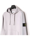 Wappen Patch Garment Dyed Hood Light Gray - STONE ISLAND - BALAAN 4