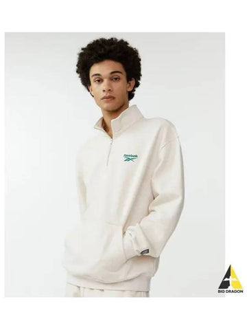 Victory half zip up sweatshirt beige - REEBOK - BALAAN 1