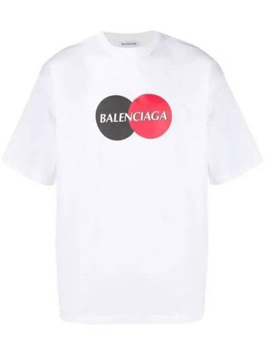 Logo Print Oversized Short Sleeve T-Shirt White - BALENCIAGA - BALAAN 2